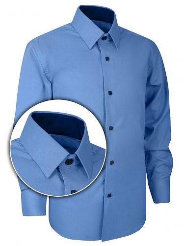 Рубашка синяя на кнопках