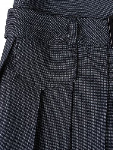 Сарафан КЛ: на подкладке, юбка в складку с поясом на пряжке