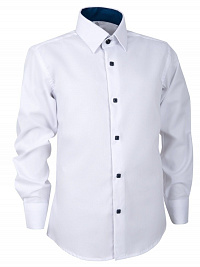 Рубашка белая на кнопках