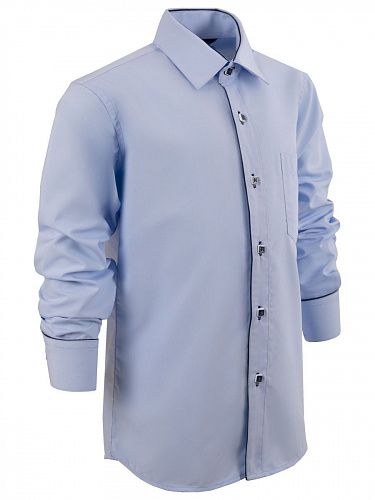 Рубашка голубая с окантовкой