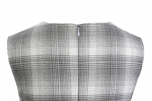 Сарафан КЛ светло-серый: на подкладке, юбка в складку с поясом на пряжке