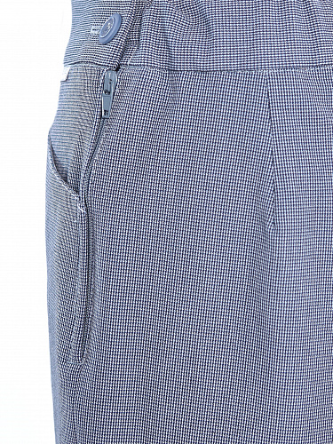 Брюки ДВ серо-голубые: с карманами и поясом на резинке
