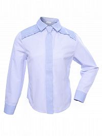 Блузка синяя с длинным рукавом